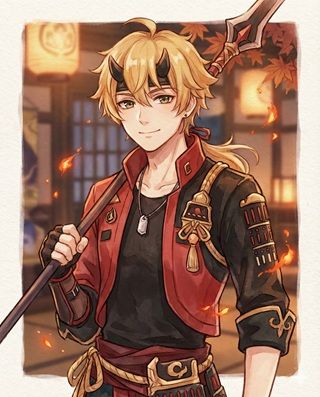 Thoma Genshin Impact Character Art